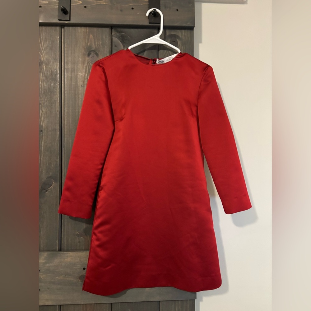 Zara Red Satin Dress